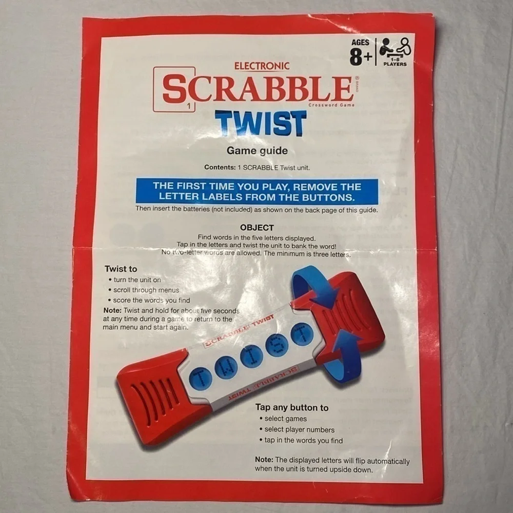 Hasbro Games Electronic Scrabble Twist NWOT